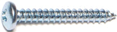 Midwest Fastener 03243 Screw, #8 Thread, Coarse Thread, Pan Head, Phillips Drive, Self-Tapping, Sharp Point, Steel, Zinc